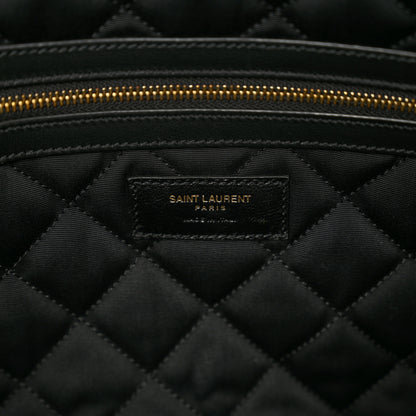 Saint Laurent Calfskin Quilted ES Giant Travel Bag Black 6 of 9