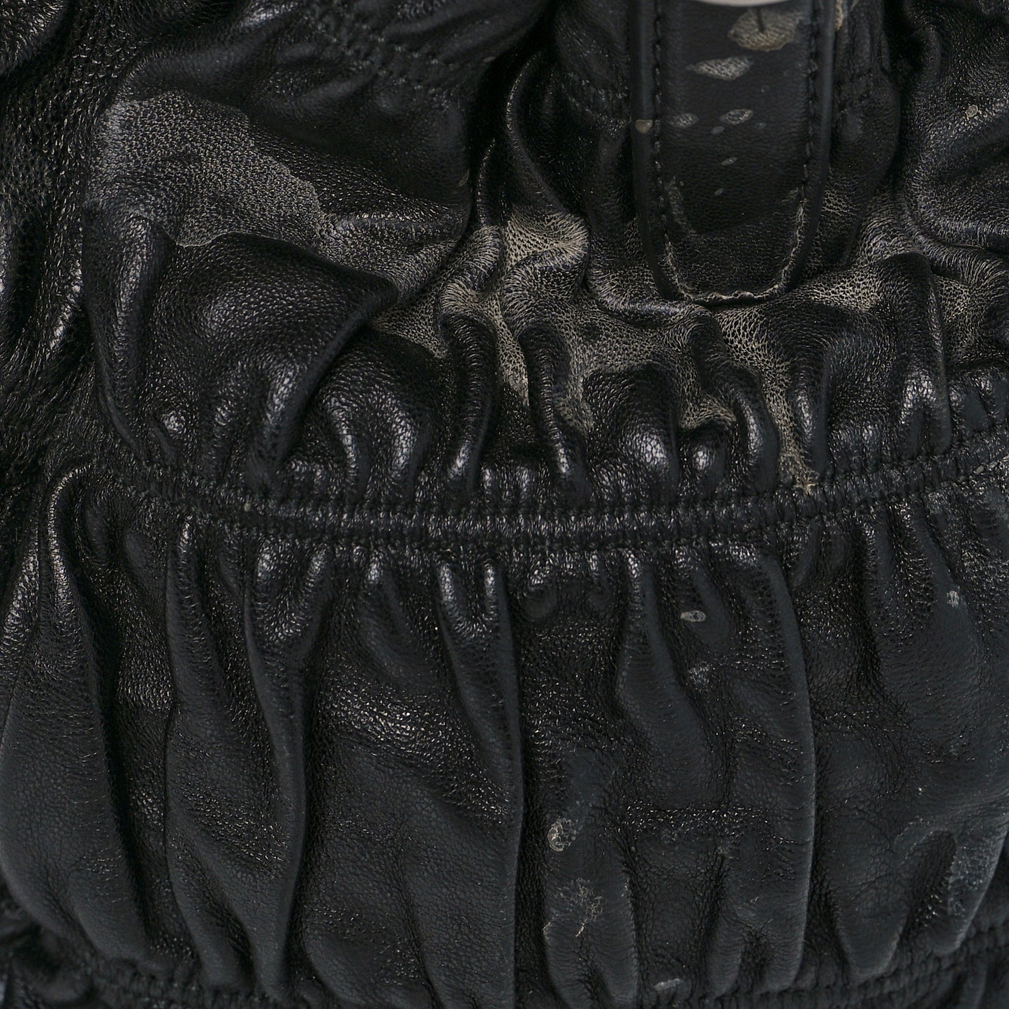 Nappa Gaufre Shopping Satchel Black