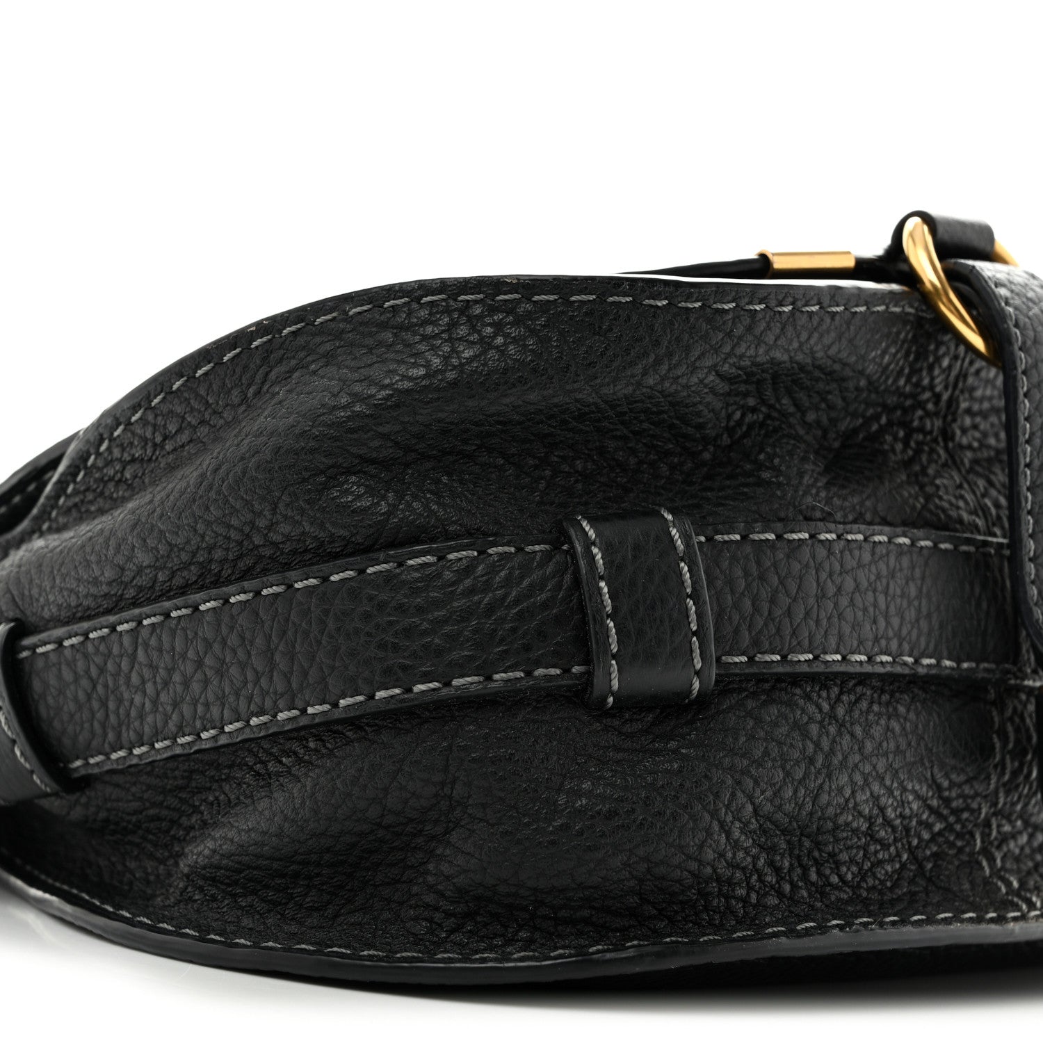 Chloe Grained Calfskin Small Marcie Saddle Bag Black 9 of 15