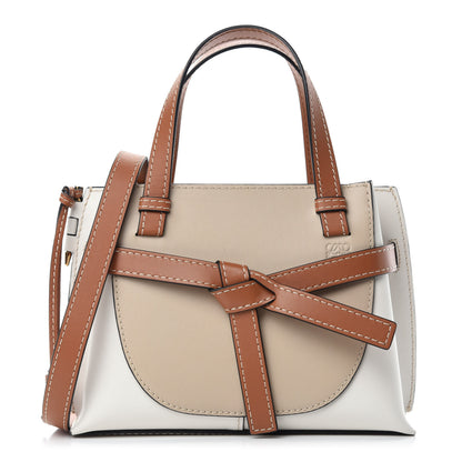 Loewe Natural Calfskin Mini Gate Tote Light Oat Soft White 1 of 12
