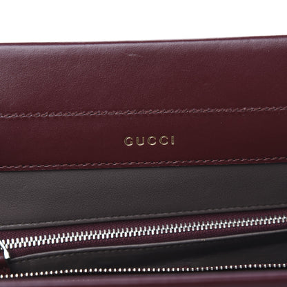 Gucci Smooth Calfskin Small Zumi Top Handle Bag Vintage Bordeaux White Friky Taupe 7 of 12