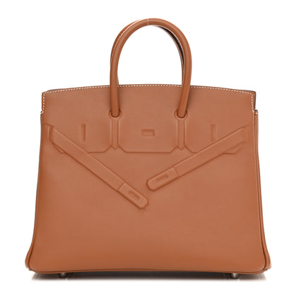 Hermes Swift Birkin Shadow 25 Gold 1 of 11