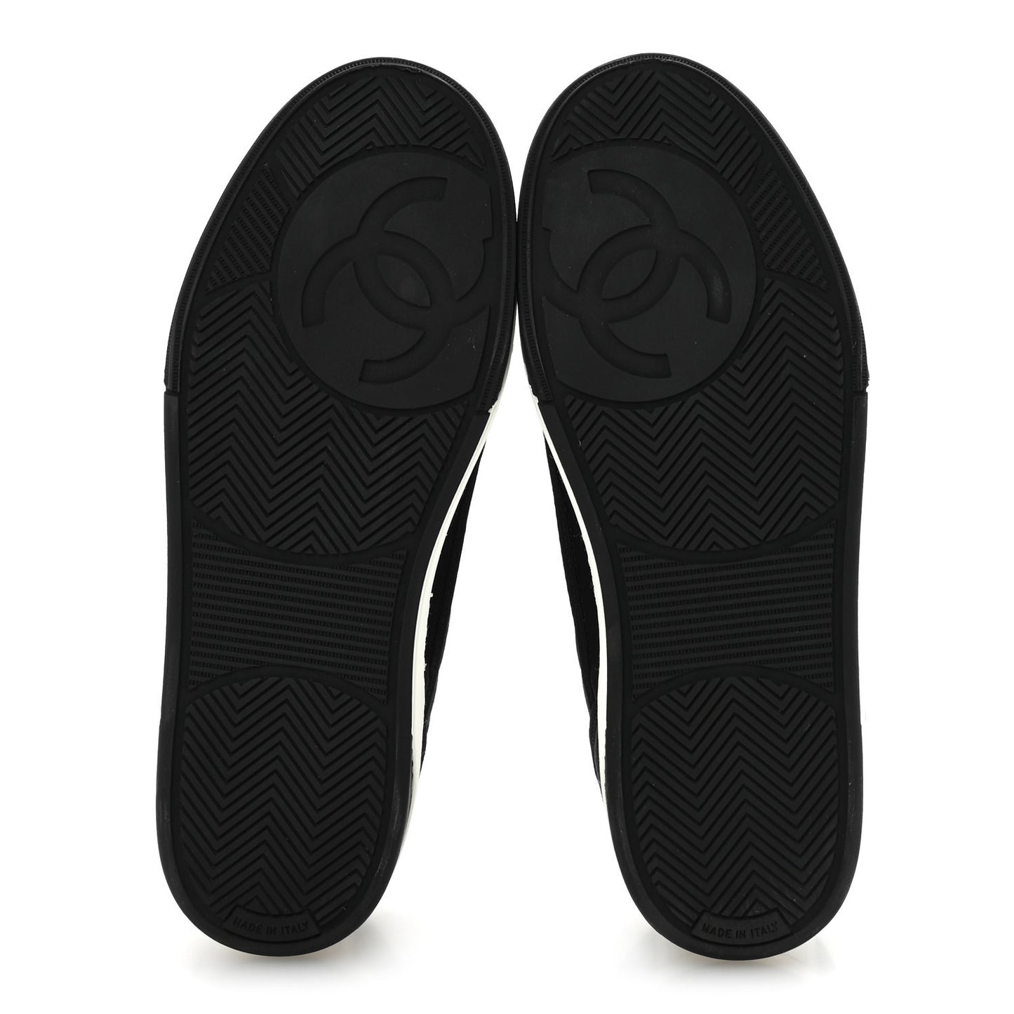 Fabric Womens Logo Sneakers 39.5 Black White
