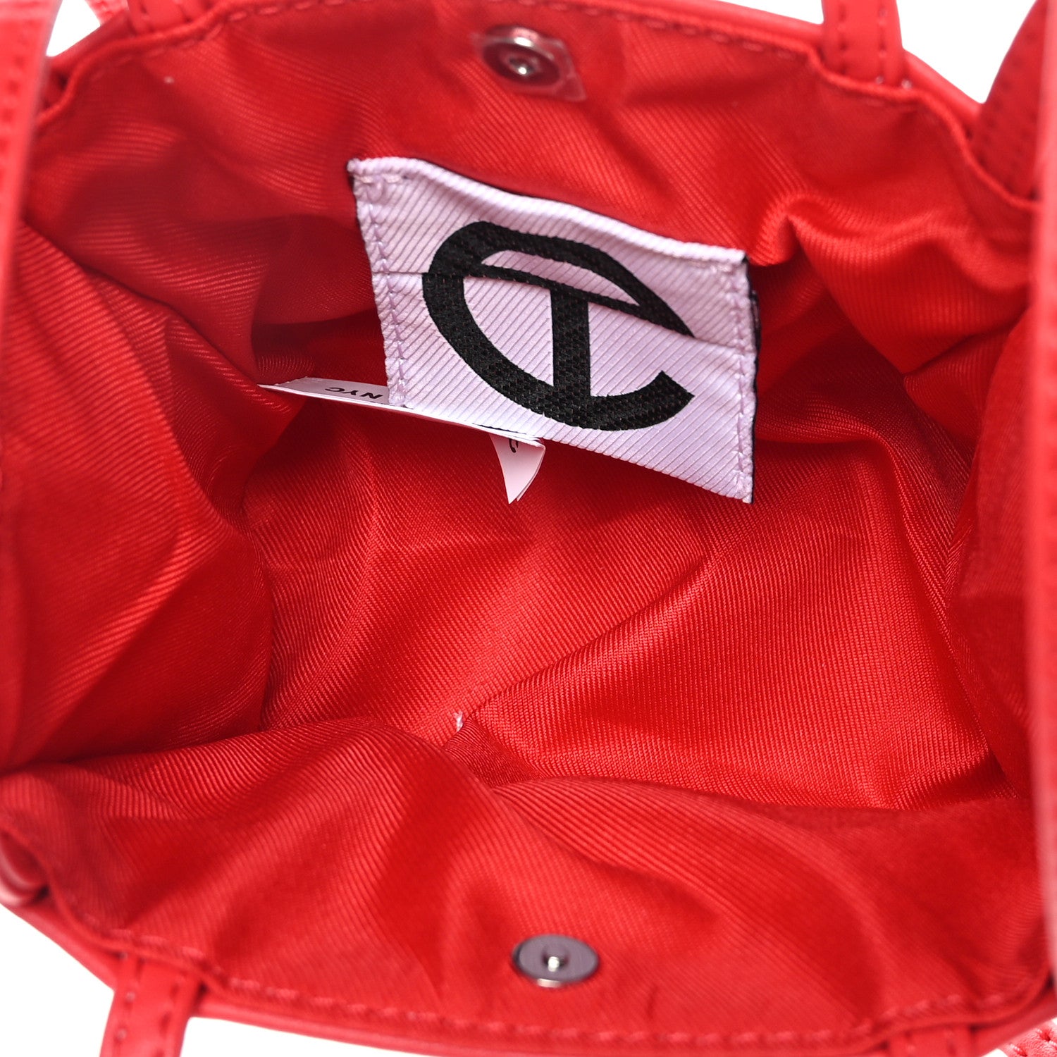 Telfar Vegan Leather Small Shopping Bag Red 5 of 8
