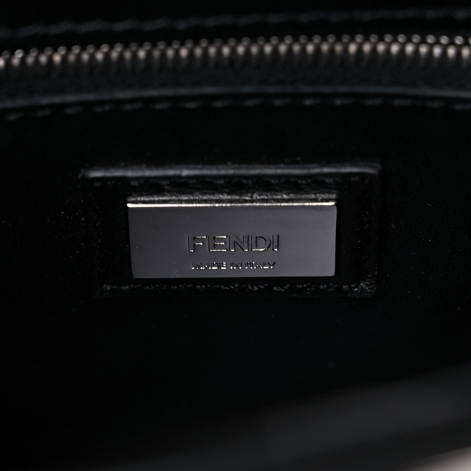 Fendi Nappa Lace Up Mini Peekaboo Iconic Satchel Black 6 of 12