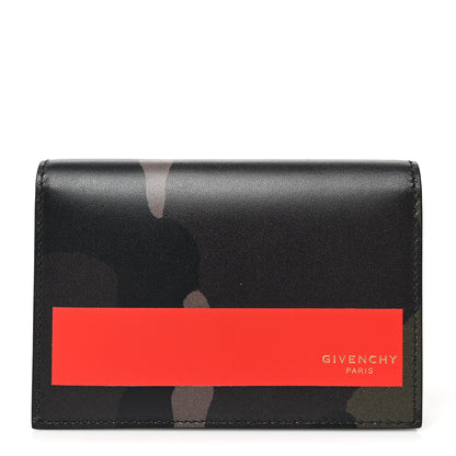 Givenchy Calfskin Camo Print Bi-Fold Wallet Multicolor 1 of 8