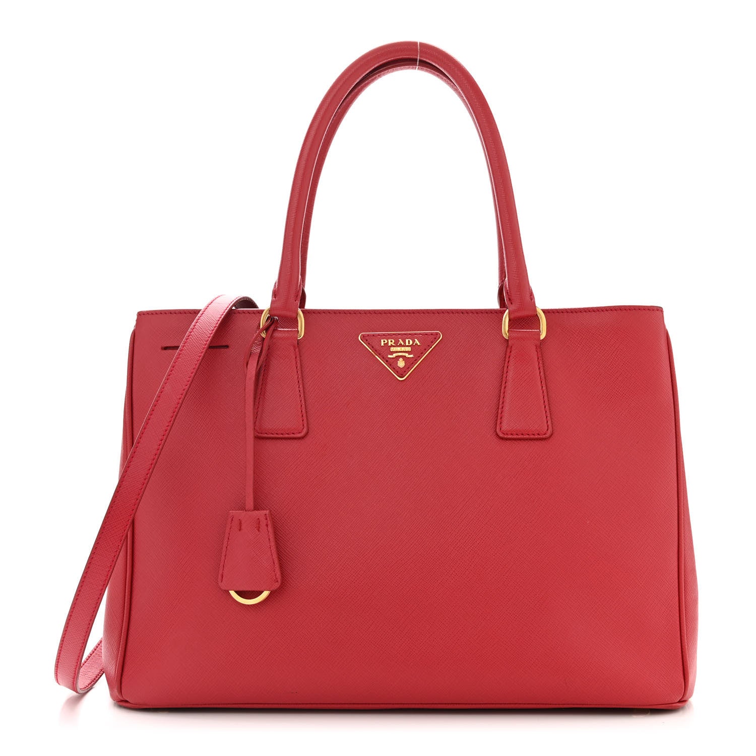 Prada Saffiano Medium Galleria Double Zip Tote Fuoco 1 of 11
