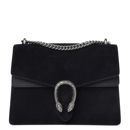 Gucci Suede Medium Dionysus Shoulder Bag Black 1 of 8