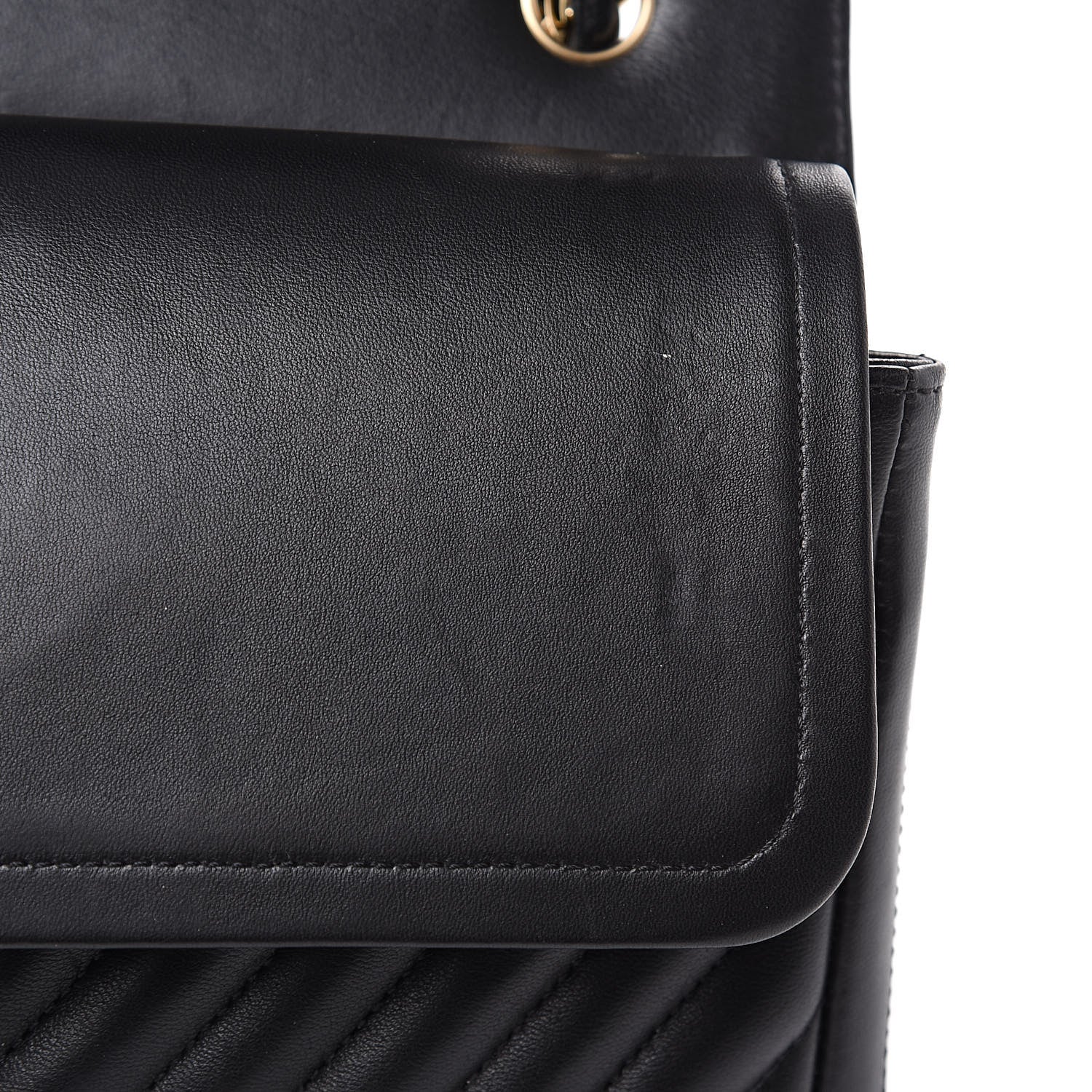 Chanel Lambskin Chevron Quilted Jumbo Double Flap Black 16 of 16