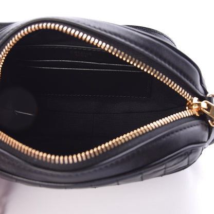 Celine Calfskin Quilted Small C Charm Bag Black 5 of 8