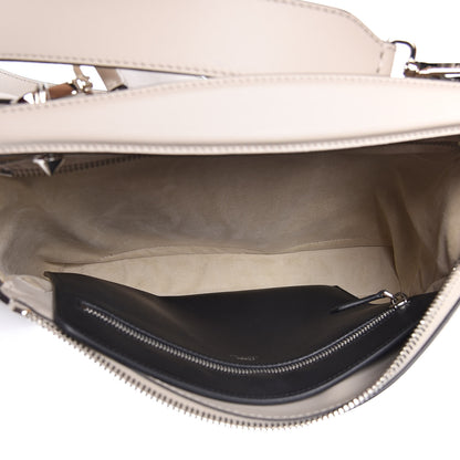 Fendi Vitello Baltico Dolce DotCom Satchel Latte Black 7 of 13