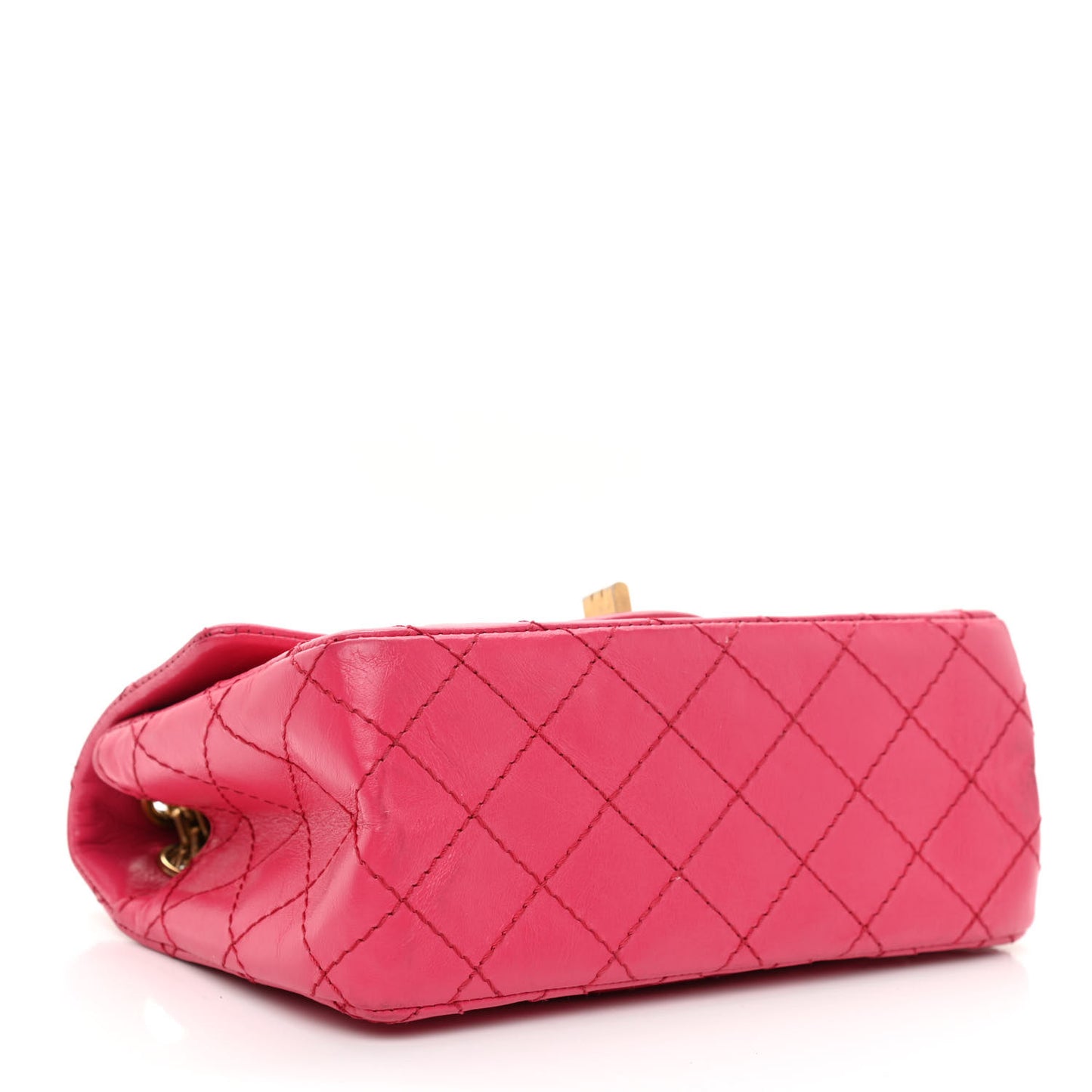 Aged Calfskin Quilted 2.55 Reissue Mini Flap Pink