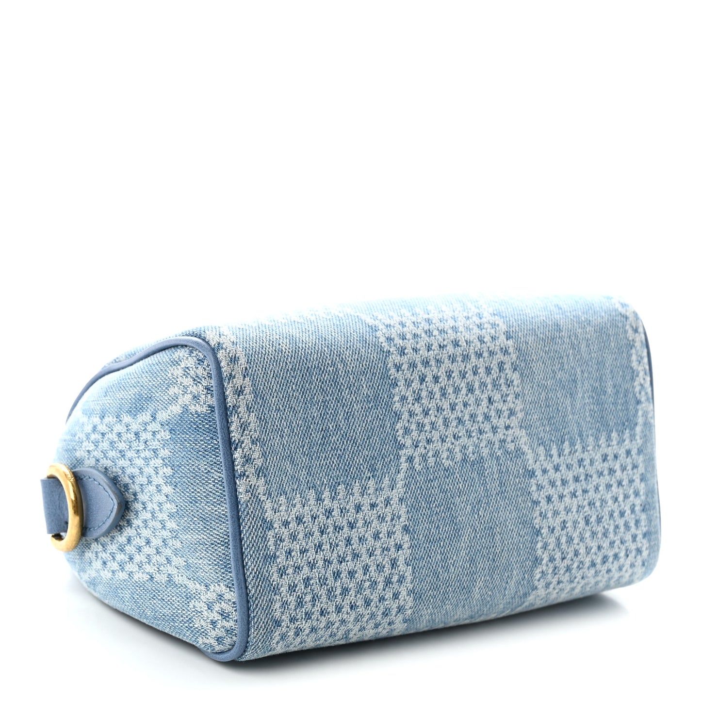 Damier Denim 3D Speedy Bandouliere 18 Denim Blue