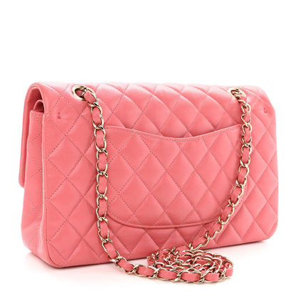 Chanel Metallic Caviar Quilted Medium Double Flap Pink 3 of 10
