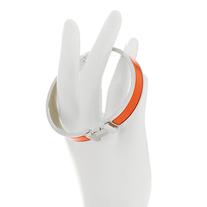 Hermes Matte Enamel Narrow Clic Clac HH Bracelet T6 Orange 2 of 5
