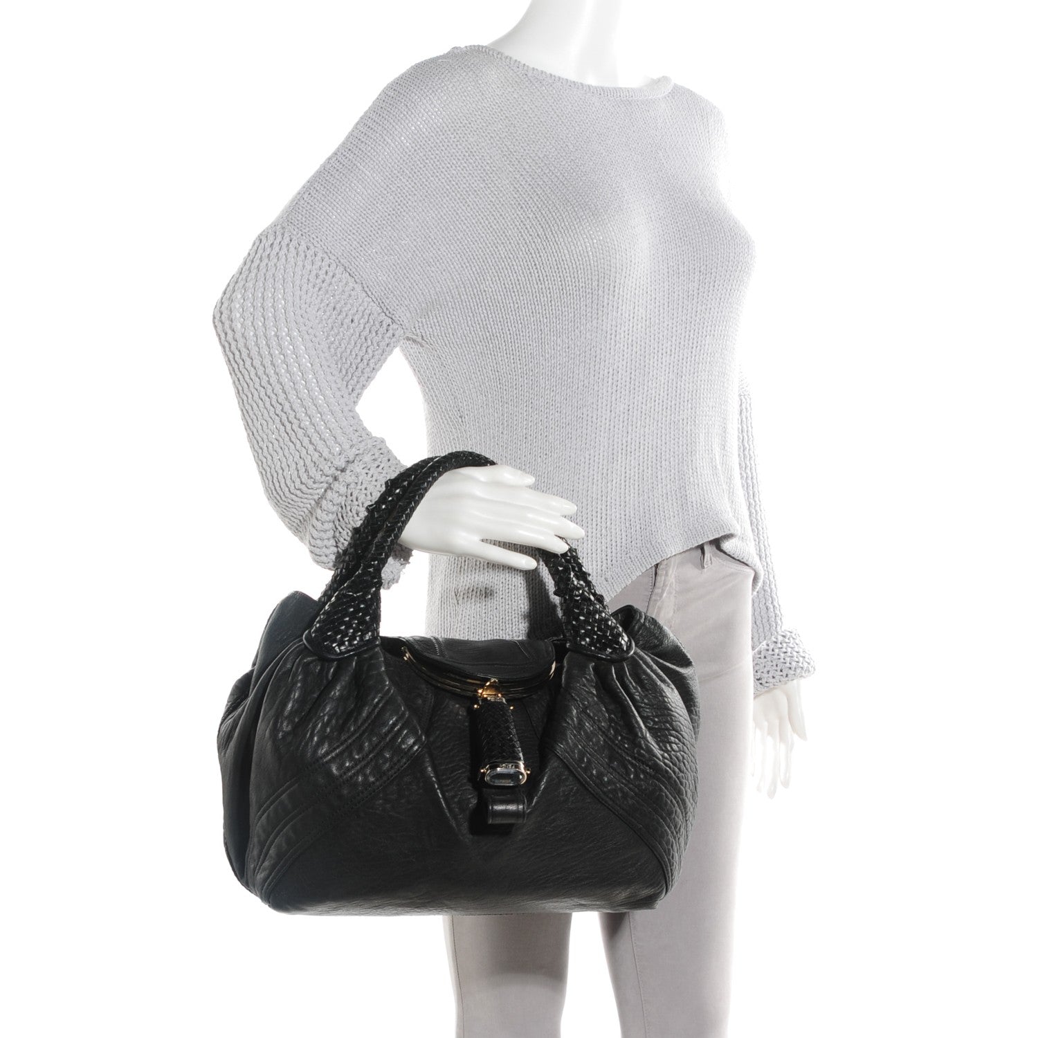 Fendi Nappa Nuvolata Spy Black 2 of 8