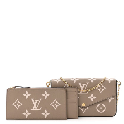 Louis Vuitton Empreinte Monogram Giant Felicie Pochette Tourterelle Creme 1 of 11