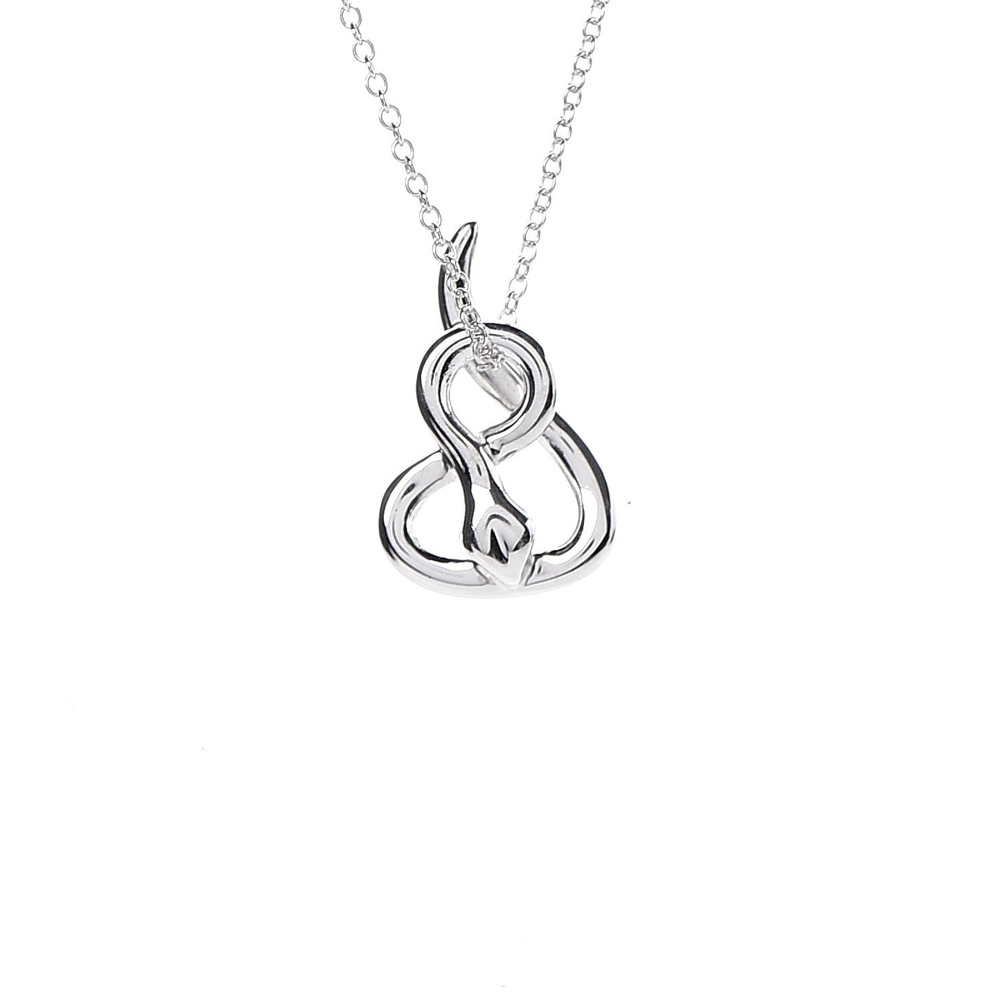 Sterling Silver Elsa Peretti Snake Pendant Necklace