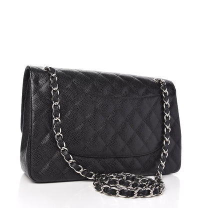 Chanel Caviar Quilted Jumbo Double Flap Black 3 of 11