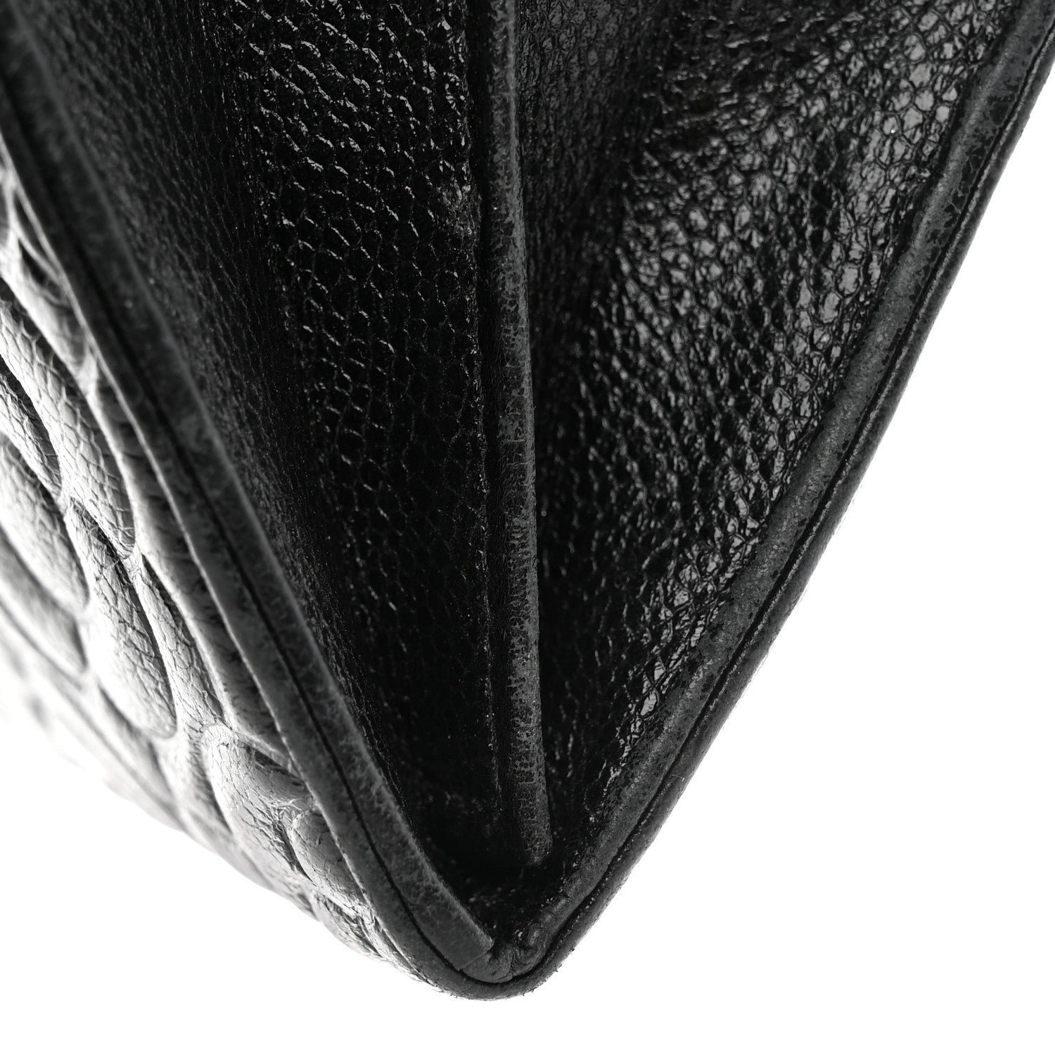 Chanel Caviar Camellia Embossed Flap Wallet Black 11 of 12