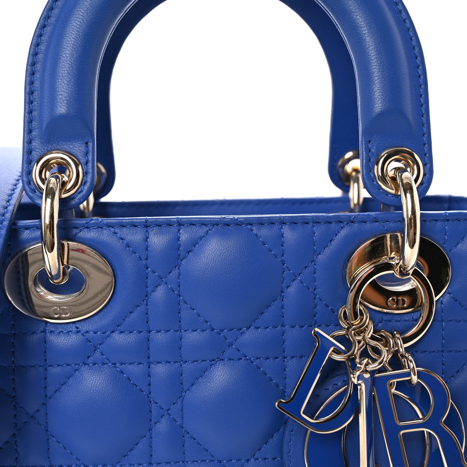 Christian Dior Lambskin Cannage Small My ABCDior Lady Dior Blue 7 of 9