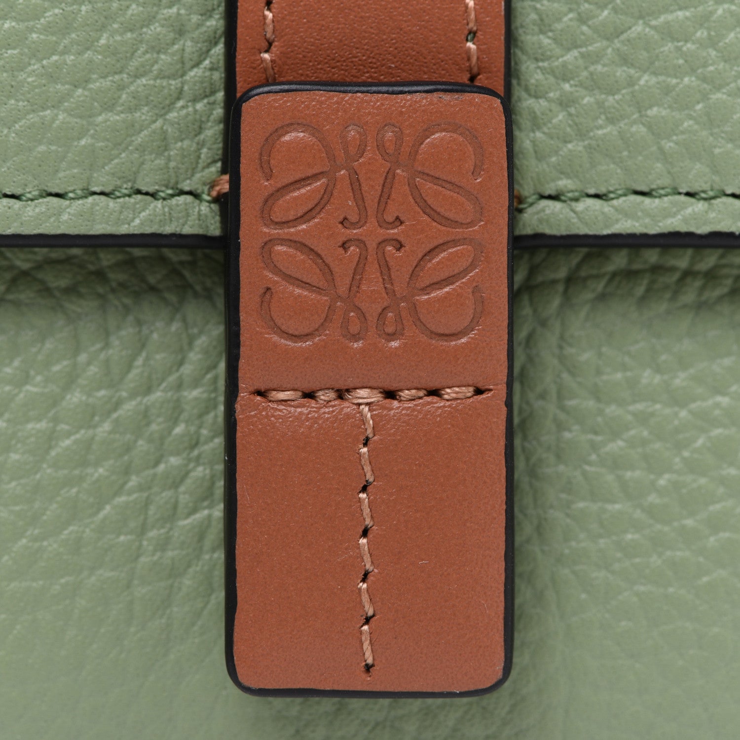 Loewe Grained Calfskin Small Vertical Wallet Rosemary Tan 8 of 9