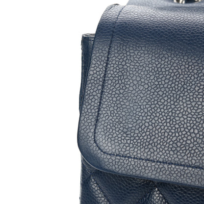 Chanel Caviar Quilted Maxi Double Flap Blue 10 of 11