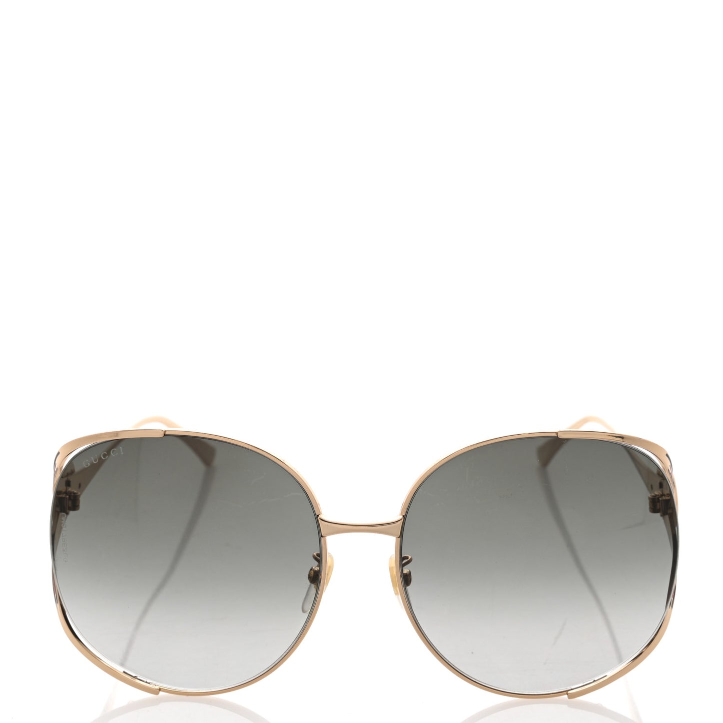 Metal Oversized Round Frame GG0225S Sunglasses Gold