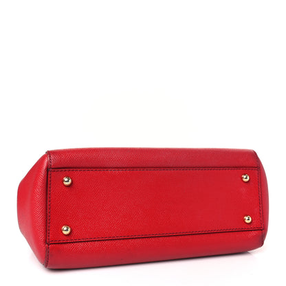 Dolce & Gabbana Dauphine Medium Miss Sicily Satchel Dark Red 4 of 9