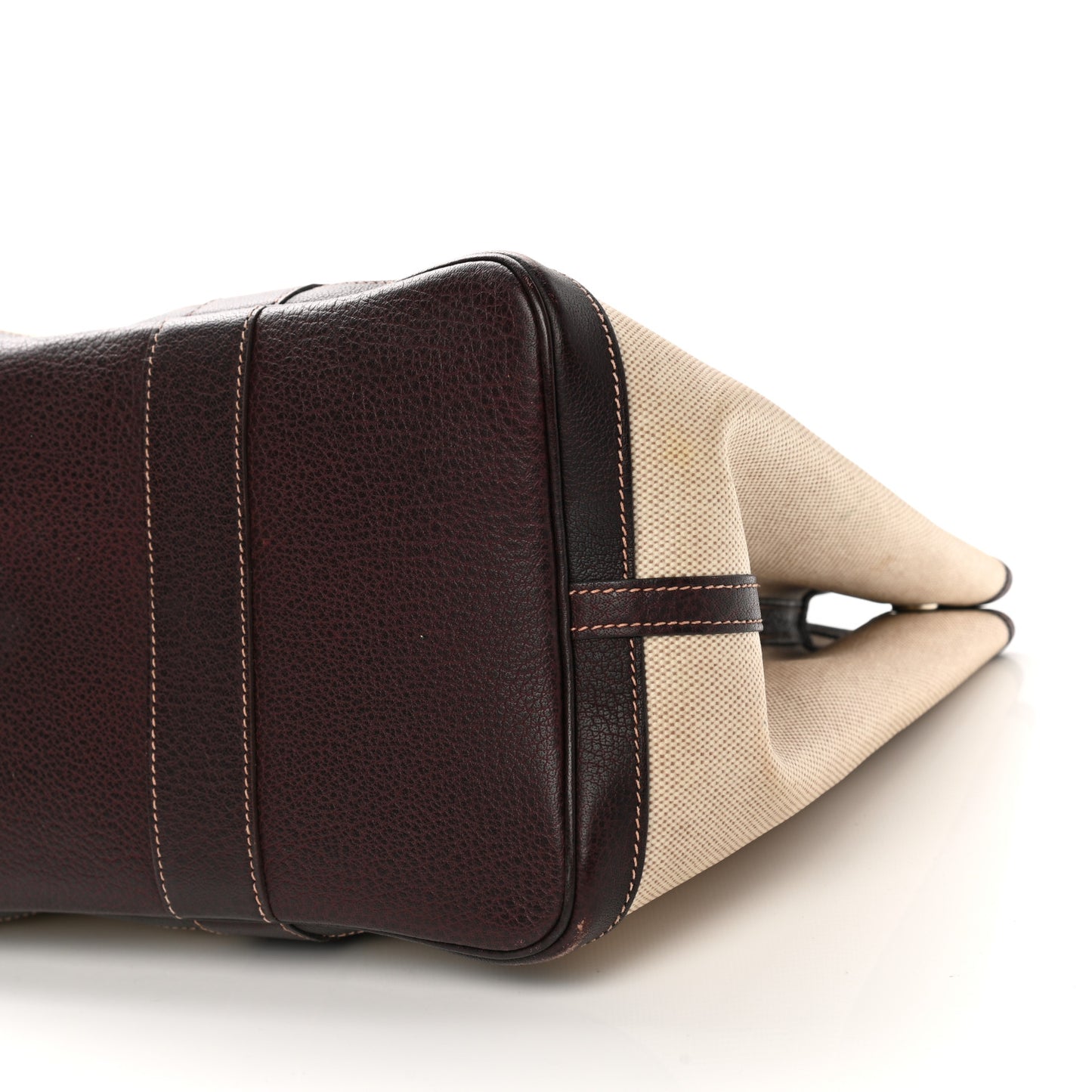 Buffle Skipper Toile Garden Party 36 MM Tote Marron Fonce