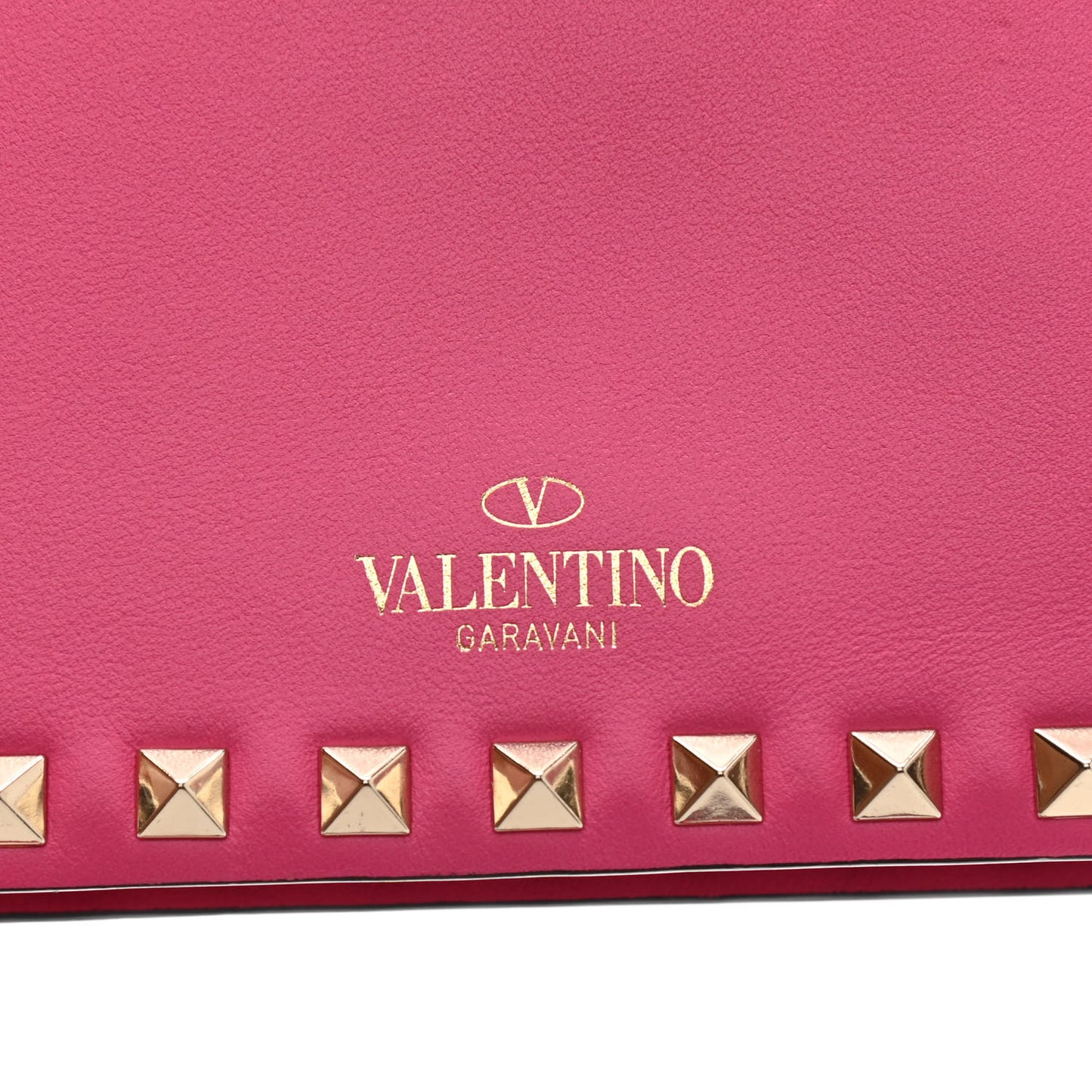 Vitello Rockstud Flap Crossbody Bag Peony