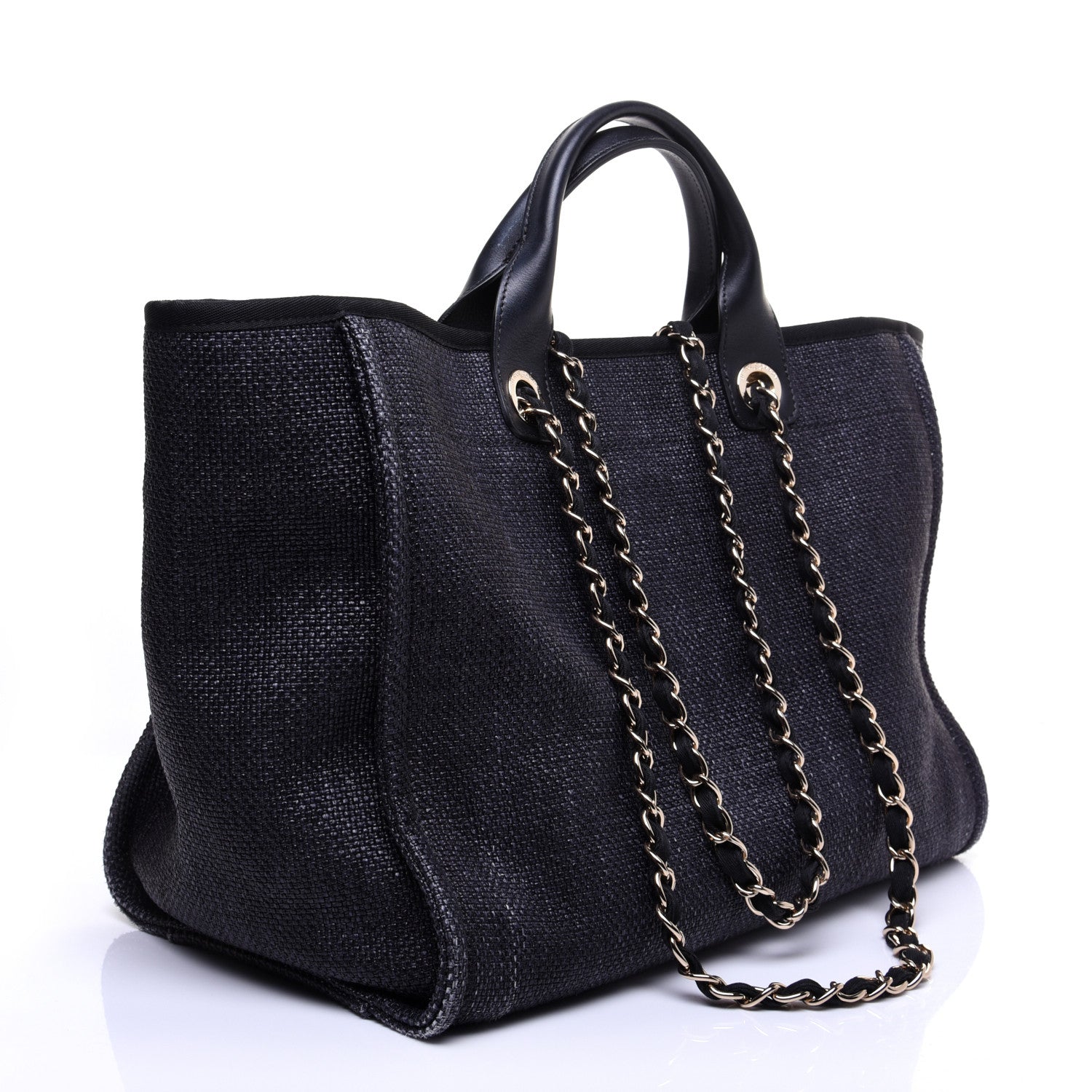 Chanel Canvas Medium Deauville Tote Grey 3 of 17