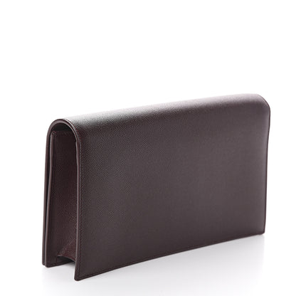 Saint Laurent Grain De Poudre Classic Kate Monogram Clutch Amaranto 2 of 5