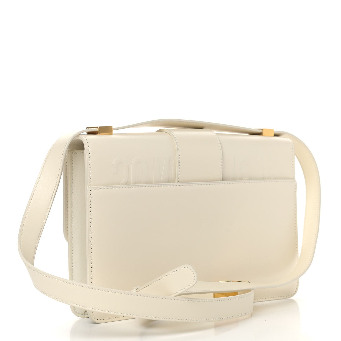 Smooth Calfskin Montaigne Flap 30 White