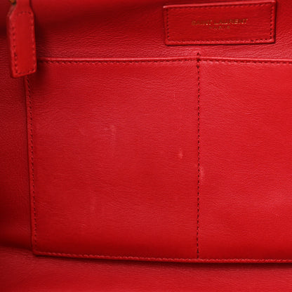 Saint Laurent Calfskin Medium Classic Y Cabas Red 11 of 11
