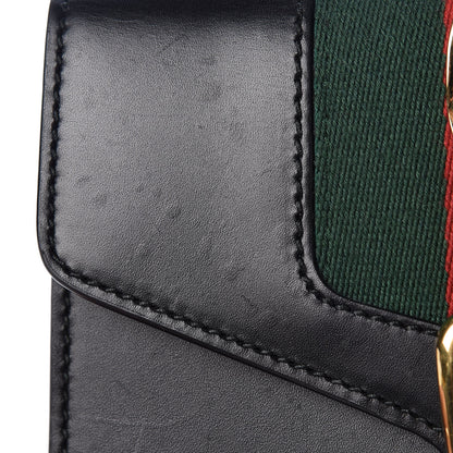 Gucci Calfskin Mini Sylvie Chain Shoulder Bag Black 11 of 14