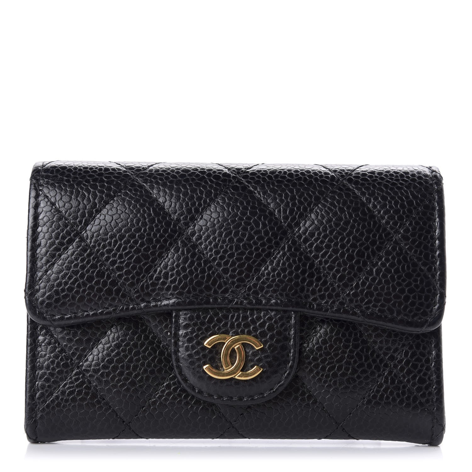 Chanel Caviar Quilted Flap Card Holder Black 1 of 9