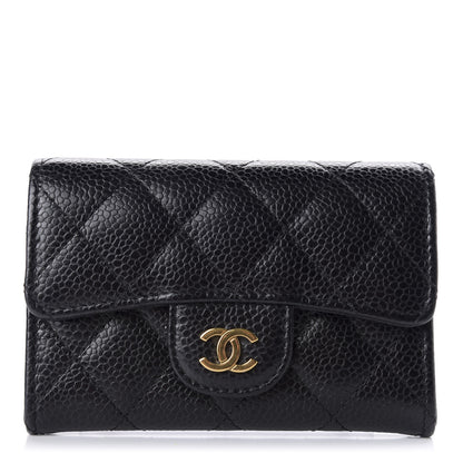 Chanel Caviar Quilted Flap Card Holder Black 1 of 9