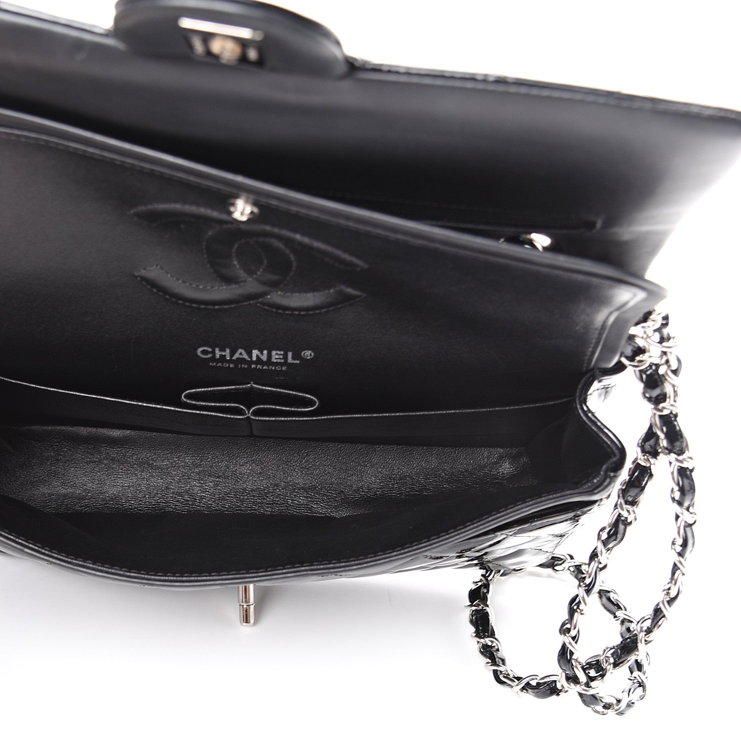 Chanel Patent Quilted Medium Double Flap Black 4 of 12