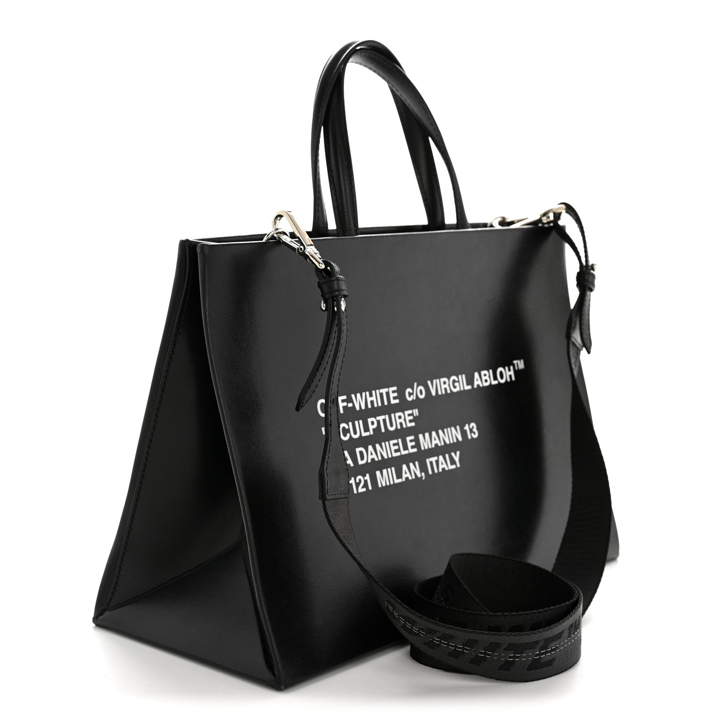 Off-White Calfskin Medium Box Bag Black 1850240 – FASHIONPHILE