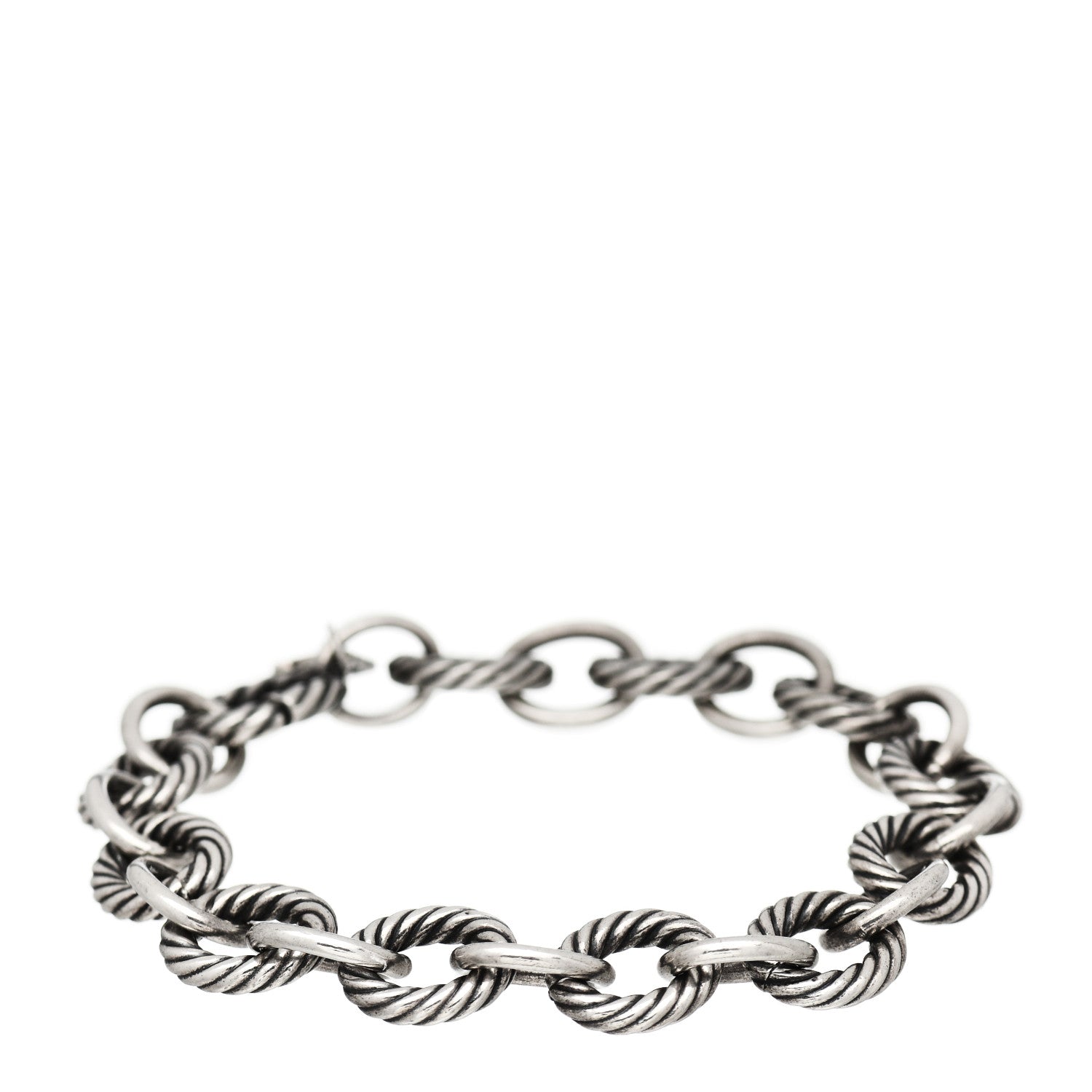 David Yurman Sterling Silver 10mm Medium Oval Link Bracelet 1 of 3