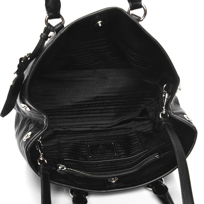 Prada Tessuto Nylon Soft Calf Tote Nero Black 6 of 10