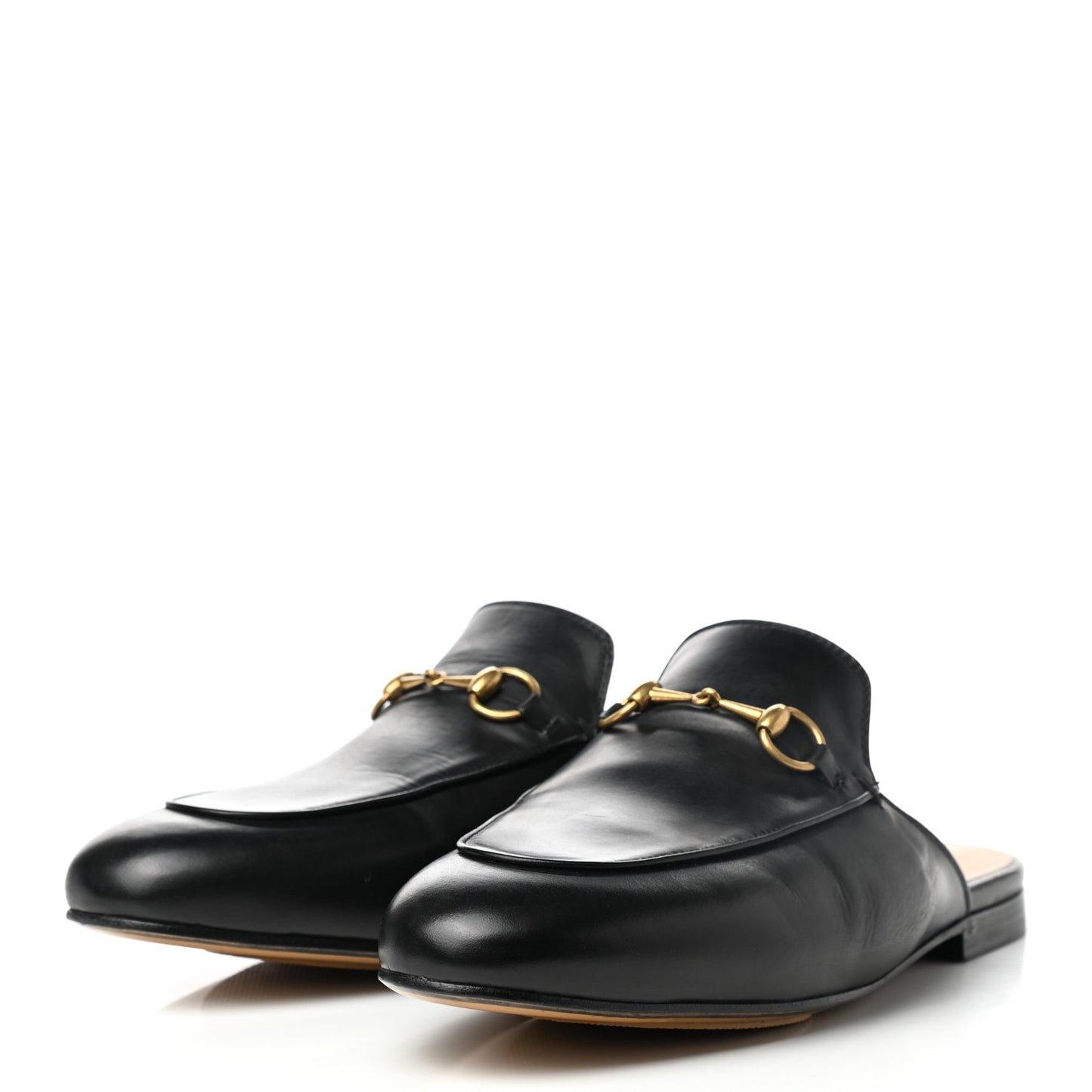 Calfskin Womens Princetown Slippers 40 Black