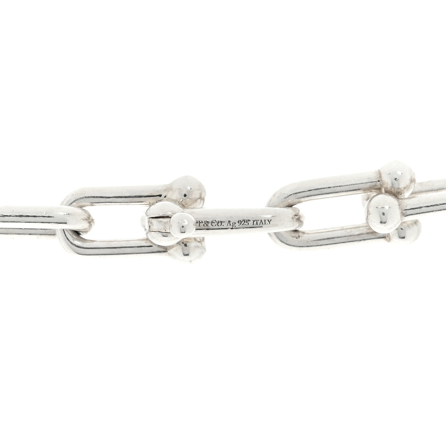 Tiffany Sterling Silver HardWear Graduated Link Necklace 4 of 4