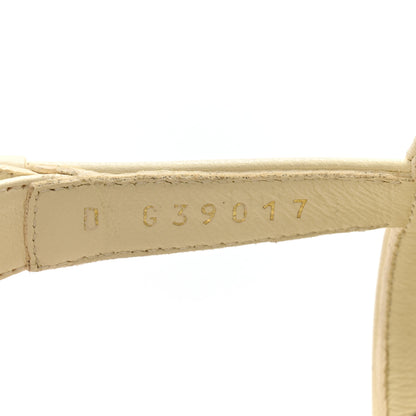 Chanel Lambskin Grosgrain Open Sandals 36.5 Ivory Black 7 of 11