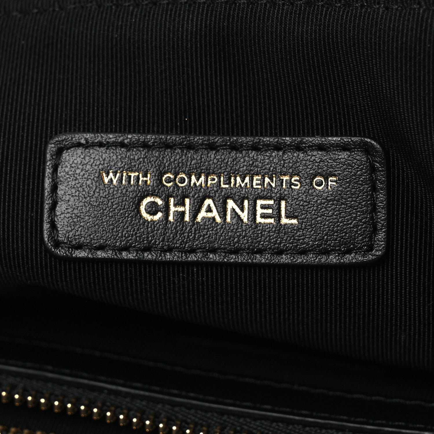 Chanel Satin Quilted Chain Around Medium Cosmetic Case Black 6 of 12