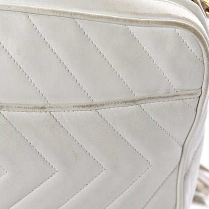 Chanel Lambskin Chevron Tassel Camera Case White 17 of 18