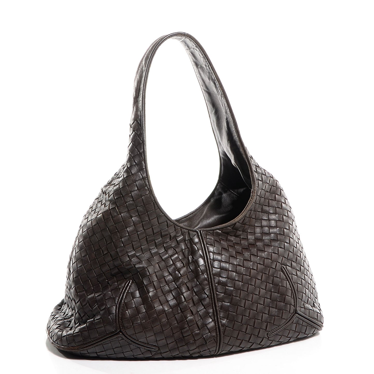 Nappa Intrecciato Ball Hobo Ebano