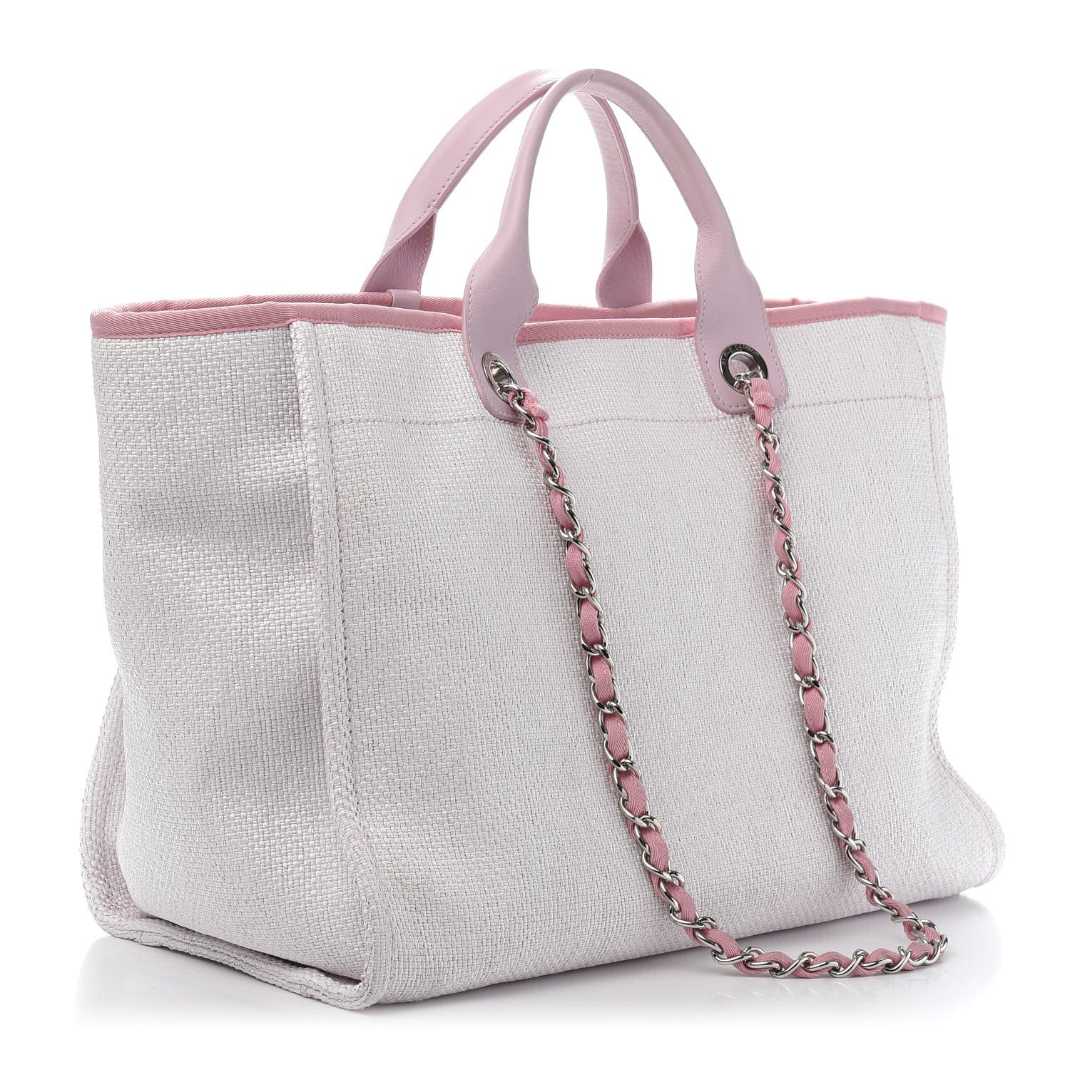 Chanel Canvas Medium Deauville Tote Pink 3 of 11