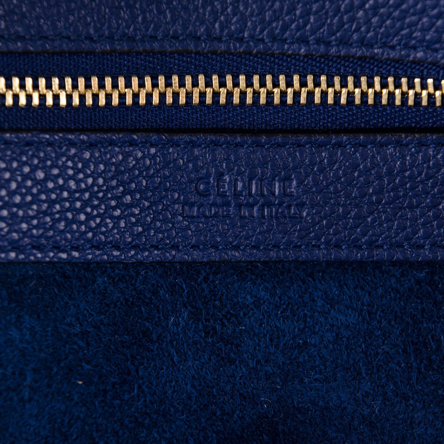 Celine Soft Grained Calfskin Small Belt Cabas Phantom Indigo 7 of 8